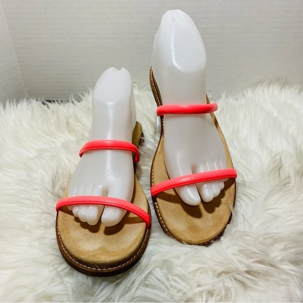 Madewell Neon Pink Chaco Style Leather Strap Sandal Sz-8